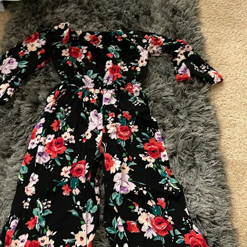 Black Floral Abercrombie romper